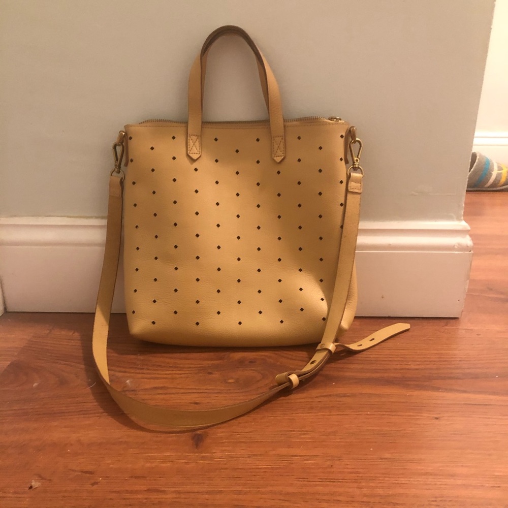 Madewell Perforated Mini Zip Top Transport Tote
